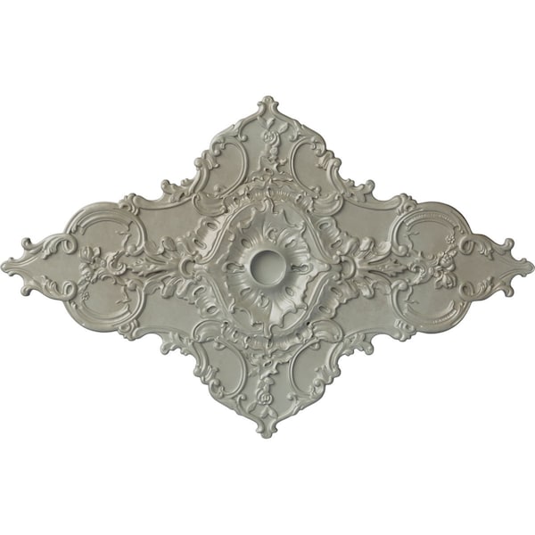Ekena Millwork Melchor Diamond Ceiling Medallion (Canopies up to 4"), 67 1/4"W x 43 3/8"H x 4"ID x 2"P, Flash Gold CM70X43MLFLS - main